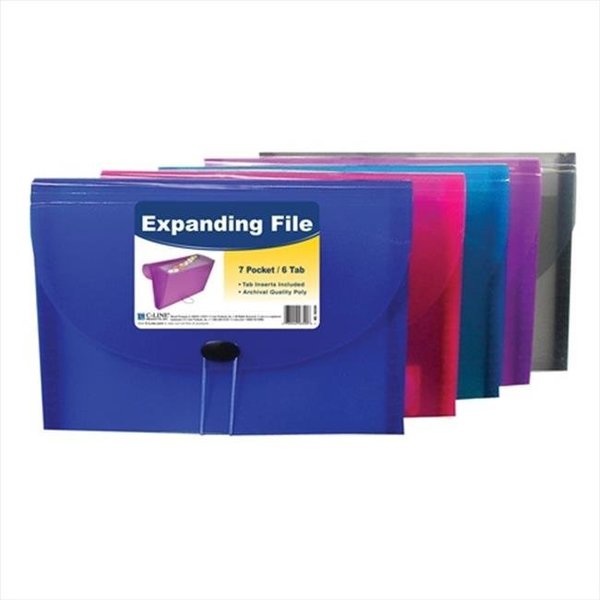 C-Line Products C-Line Products 58300BNDL4EA 7-Pocket Letter Size Expanding File - Color May Vary - Set of 4 Files 58300BNDL4EA